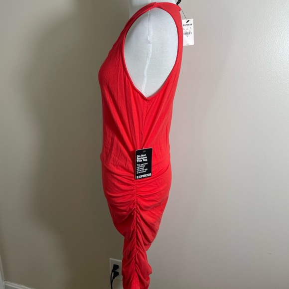 NWT Express Asymmetrical Red Cutout Dress - Picture 2 of 4